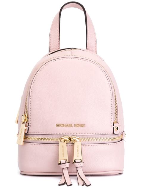 michael kors small light pink purse|Michael Kors mini backpack pink.